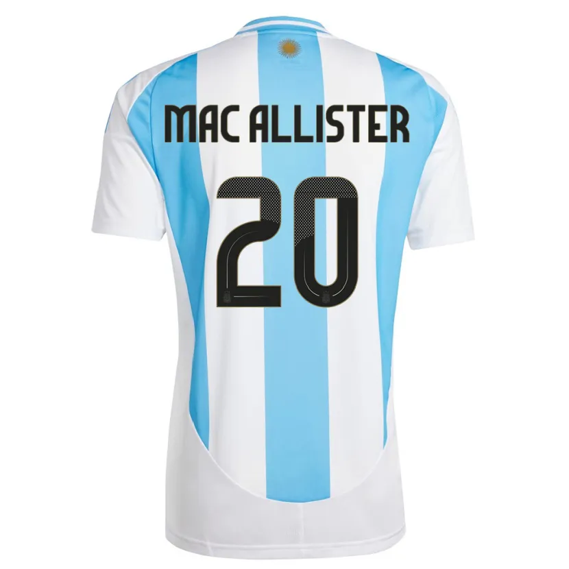 Danxen Børn Argentina Alexis Mac Allister #20 Hvid Blå Hjemmebane Spillertrøjer 24-26 Trøje T-Shirt