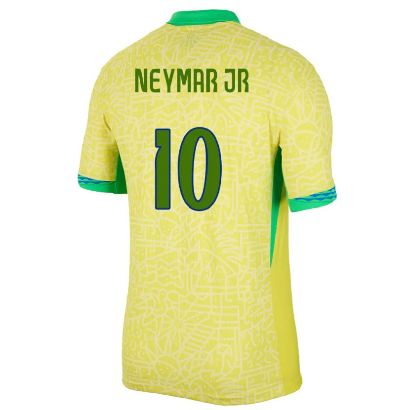 Danxen Børn Brasilien Neymar #10 Gul Hjemmebane Spillertrøjer 24-26 Trøje T-Shirt