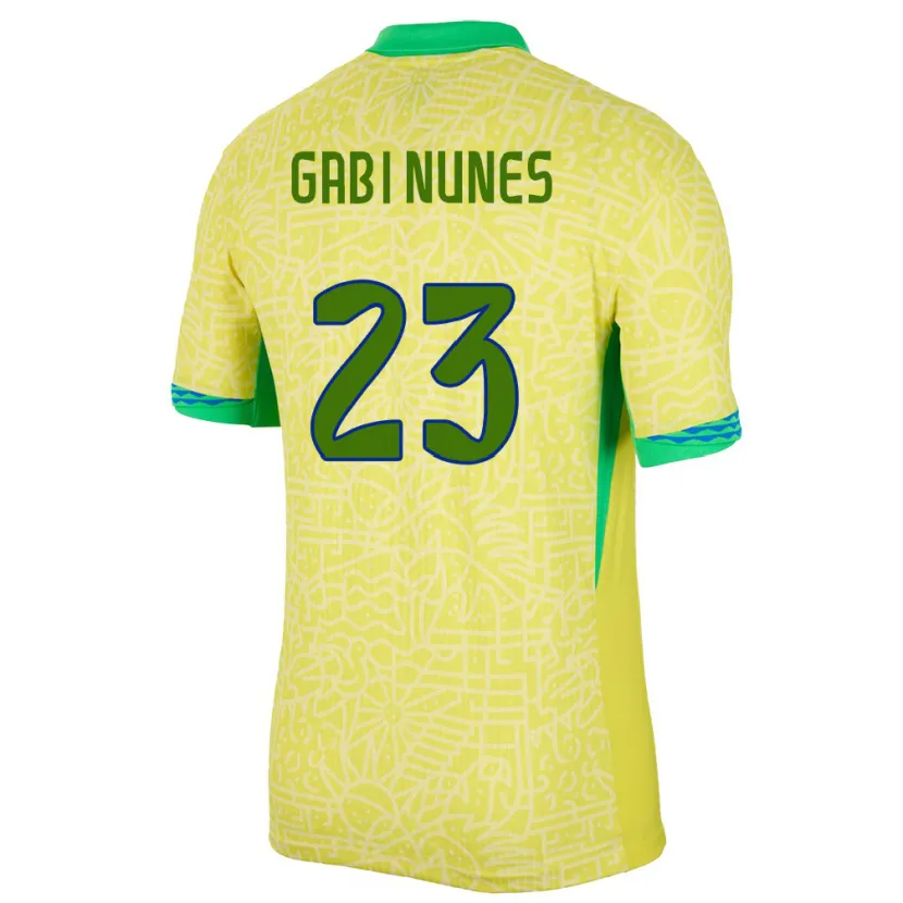 Danxen Børn Brasilien Gabi Nunes #23 Gul Hjemmebane Spillertrøjer 24-26 Trøje T-Shirt