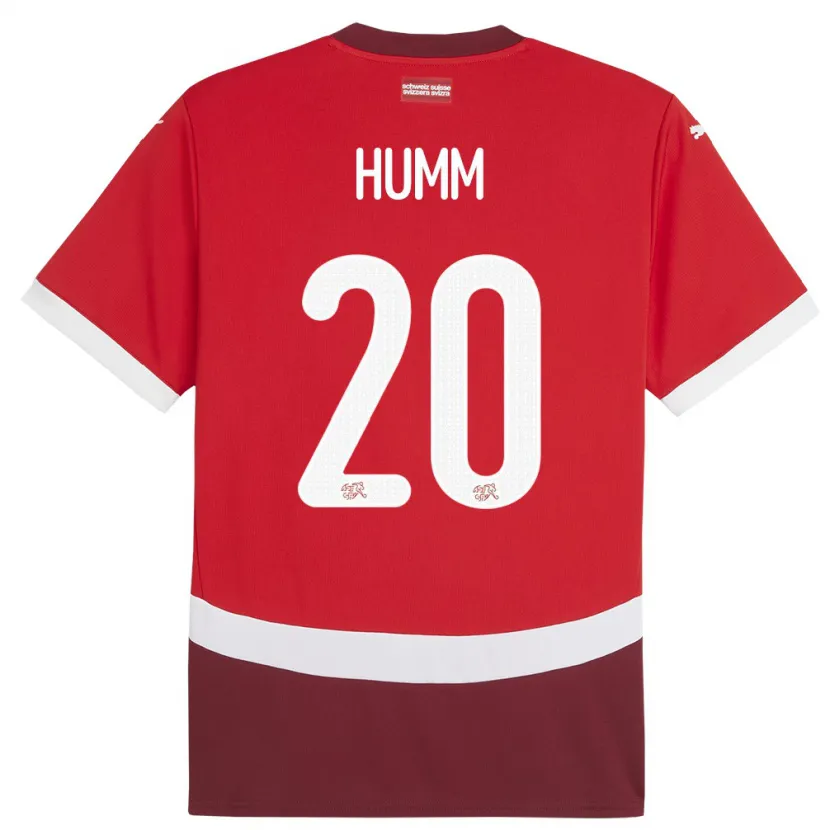 Danxen Børn Schweiz Fabienne Humm #20 Rød Hjemmebane Spillertrøjer 24-26 Trøje T-Shirt