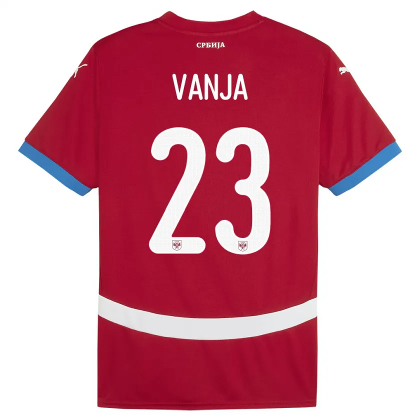 Danxen Børn Serbien Vanja Milinkovic-Savic #23 Rød Hjemmebane Spillertrøjer 24-26 Trøje T-Shirt