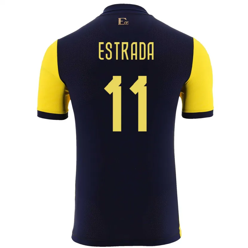 Danxen Børn Ecuador Michael Estrada #11 Gul Hjemmebane Spillertrøjer 24-26 Trøje T-Shirt