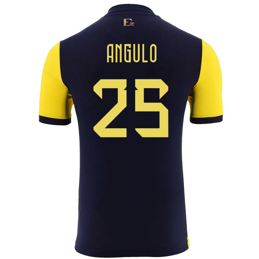 Danxen Børn Ecuador Nilson Angulo #25 Gul Hjemmebane Spillertrøjer 24-26 Trøje T-Shirt