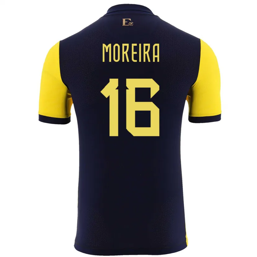 Danxen Børn Ecuador Ligia Moreira #16 Gul Hjemmebane Spillertrøjer 24-26 Trøje T-Shirt