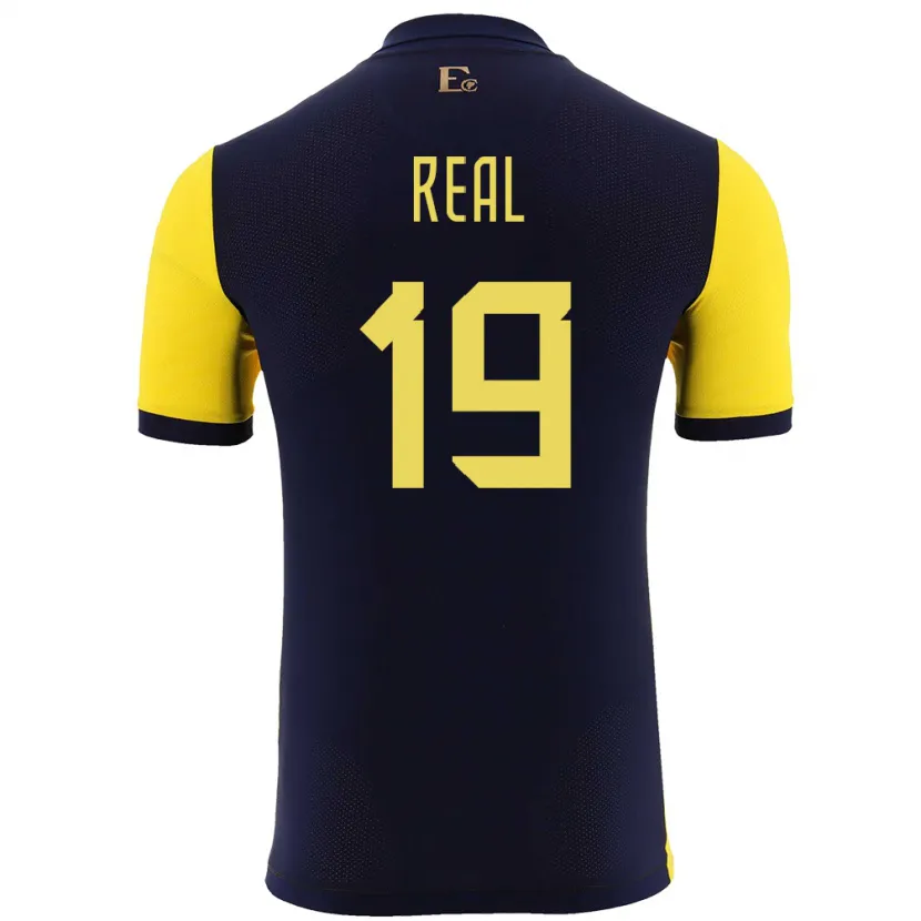 Danxen Børn Ecuador Kerlly Real #19 Gul Hjemmebane Spillertrøjer 24-26 Trøje T-Shirt