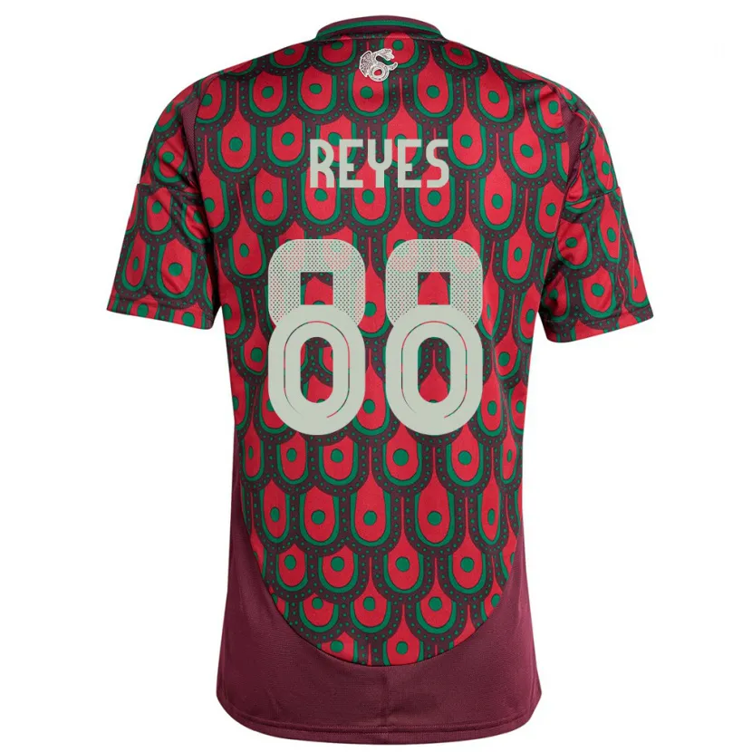 Danxen Børn Mexico Maricarmen Reyes #88 Rødbrun Hjemmebane Spillertrøjer 24-26 Trøje T-Shirt