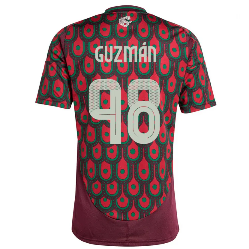 Danxen Børn Mexico Kinberly Guzman #98 Rødbrun Hjemmebane Spillertrøjer 24-26 Trøje T-Shirt