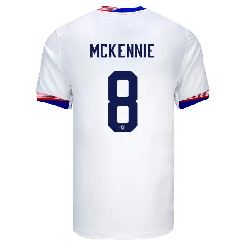 Danxen Børn Usa Weston Mckennie #8 Hvid Hjemmebane Spillertrøjer 24-26 Trøje T-Shirt