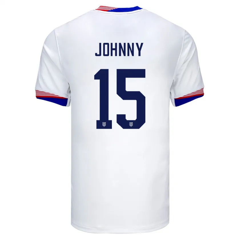 Danxen Børn Usa Johnny #15 Hvid Hjemmebane Spillertrøjer 24-26 Trøje T-Shirt