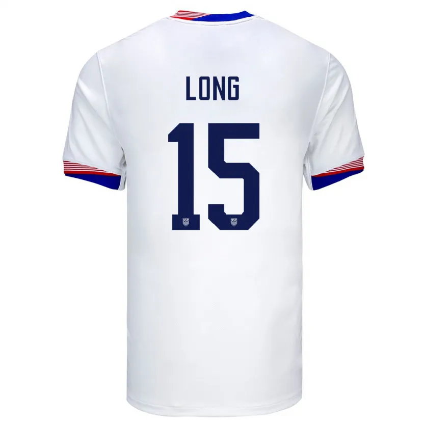 Danxen Børn Usa Aaron Long #15 Hvid Hjemmebane Spillertrøjer 24-26 Trøje T-Shirt