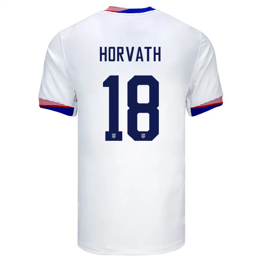 Danxen Børn Usa Ethan Horvath #18 Hvid Hjemmebane Spillertrøjer 24-26 Trøje T-Shirt