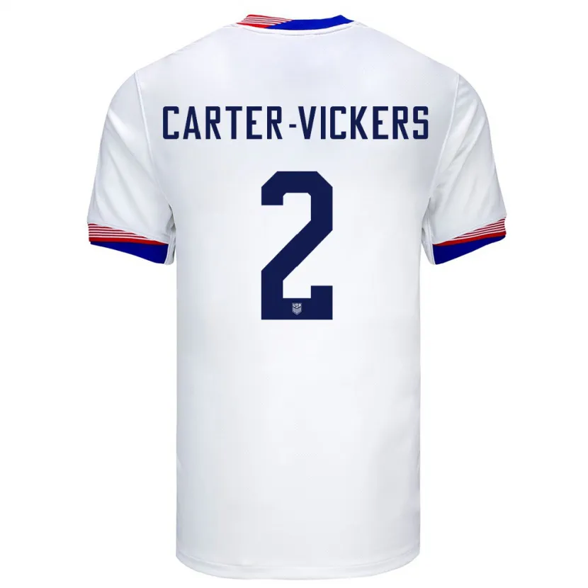 Danxen Børn Usa Cameron Carter-Vickers #2 Hvid Hjemmebane Spillertrøjer 24-26 Trøje T-Shirt