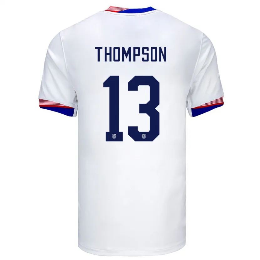 Danxen Børn Usa Alyssa Thompson #13 Hvid Hjemmebane Spillertrøjer 24-26 Trøje T-Shirt