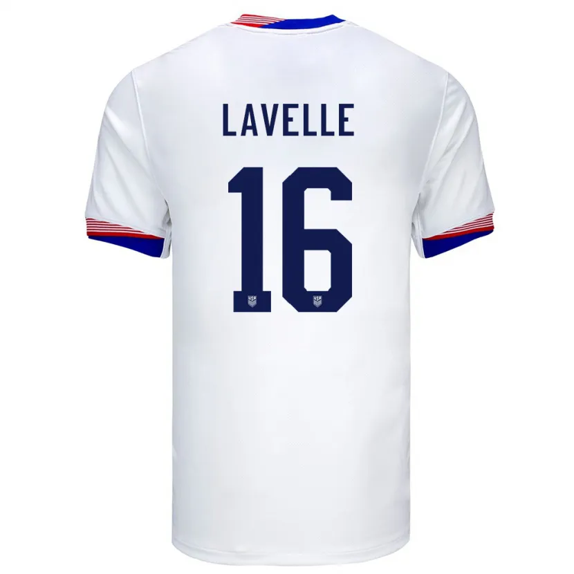 Danxen Børn Usa Rose Lavelle #16 Hvid Hjemmebane Spillertrøjer 24-26 Trøje T-Shirt