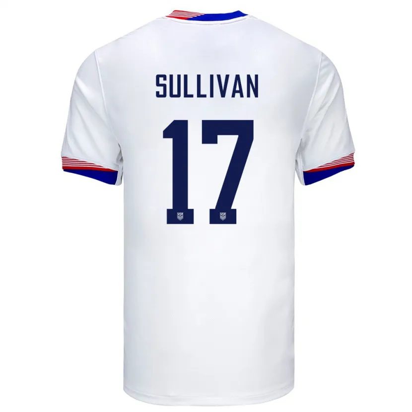 Danxen Børn Usa Andi Sullivan #17 Hvid Hjemmebane Spillertrøjer 24-26 Trøje T-Shirt