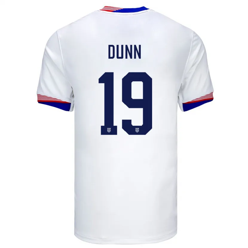 Danxen Børn Usa Crystal Dunn #19 Hvid Hjemmebane Spillertrøjer 24-26 Trøje T-Shirt