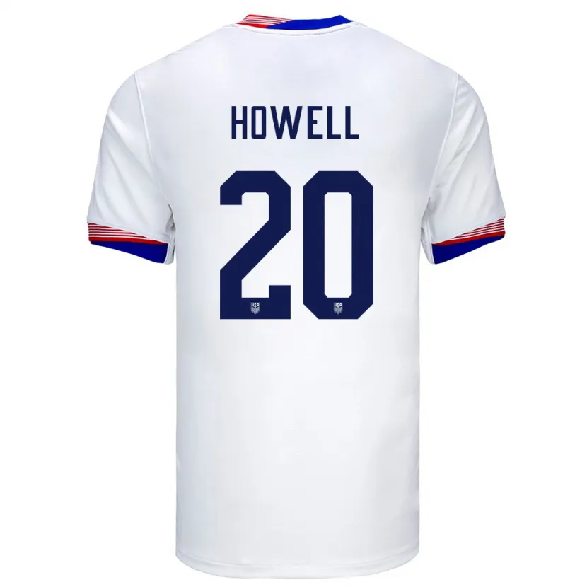 Danxen Børn Usa Jaelin Howell #20 Hvid Hjemmebane Spillertrøjer 24-26 Trøje T-Shirt