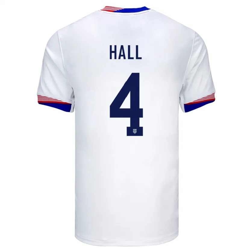 Danxen Børn Usa Tyler Hall #4 Hvid Hjemmebane Spillertrøjer 24-26 Trøje T-Shirt