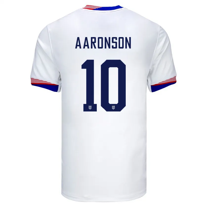 Danxen Børn Usa Paxten Aaronson #10 Hvid Hjemmebane Spillertrøjer 24-26 Trøje T-Shirt