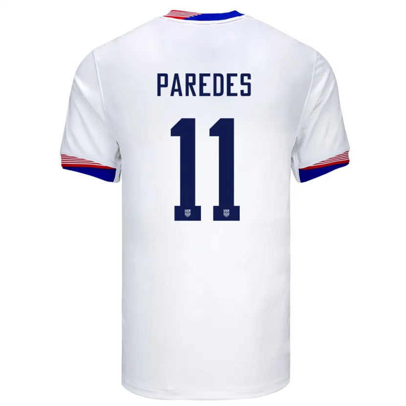 Danxen Børn Usa Kevin Paredes #11 Hvid Hjemmebane Spillertrøjer 24-26 Trøje T-Shirt