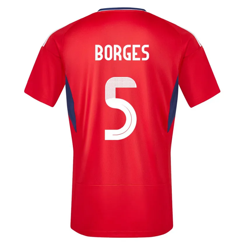 Danxen Børn Costa Rica Celso Borges #5 Rød Hjemmebane Spillertrøjer 24-26 Trøje T-Shirt