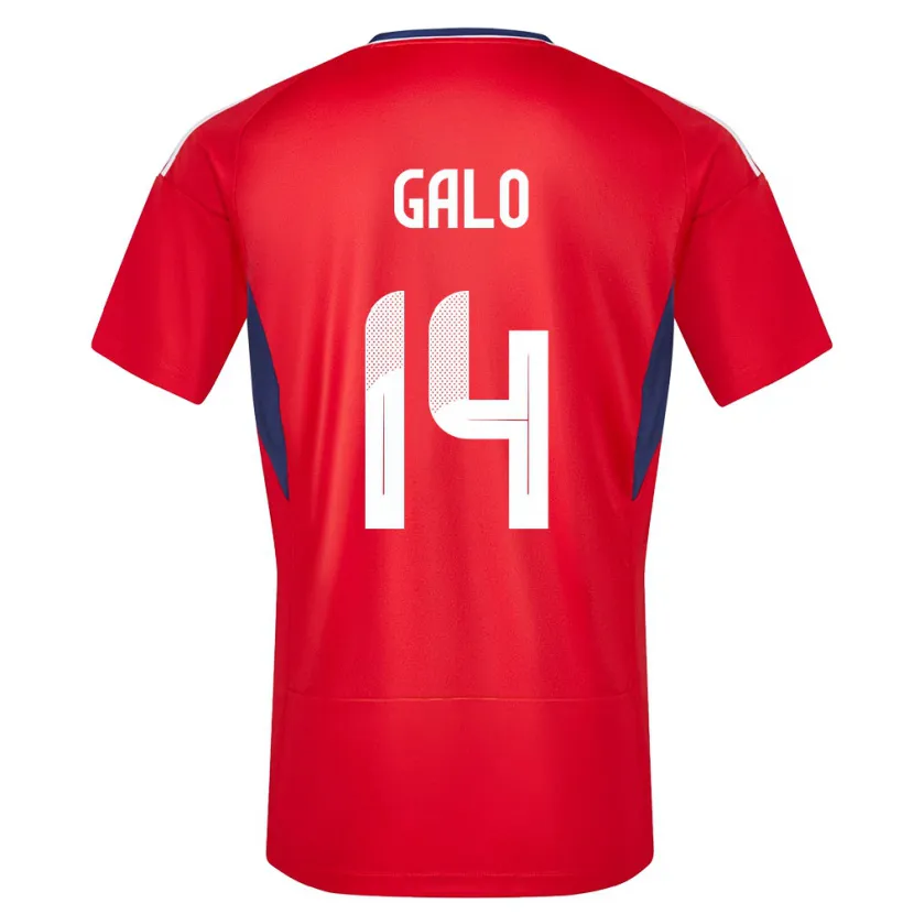 Danxen Børn Costa Rica Orlando Galo #14 Rød Hjemmebane Spillertrøjer 24-26 Trøje T-Shirt