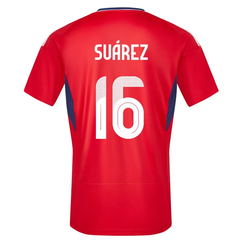 Danxen Børn Costa Rica Aaron Suarez #16 Rød Hjemmebane Spillertrøjer 24-26 Trøje T-Shirt