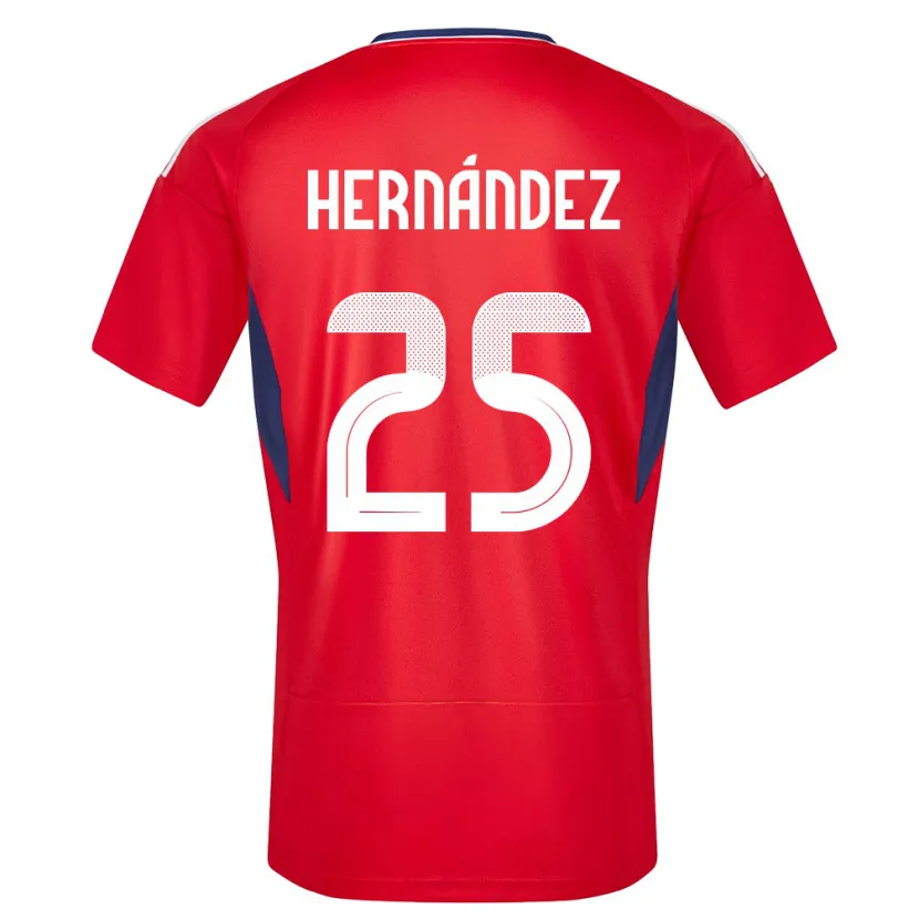 Danxen Børn Costa Rica Anthony Hernandez #25 Rød Hjemmebane Spillertrøjer 24-26 Trøje T-Shirt