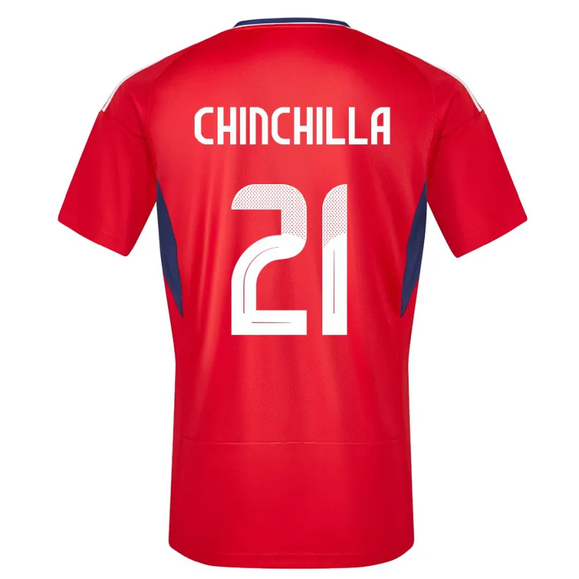 Danxen Børn Costa Rica Viviana Chinchilla #21 Rød Hjemmebane Spillertrøjer 24-26 Trøje T-Shirt