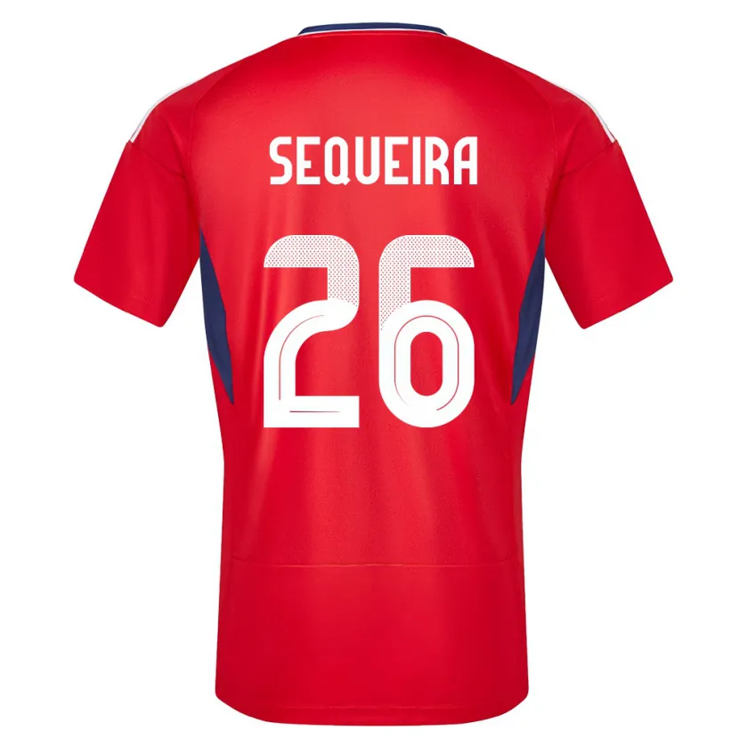 Danxen Børn Costa Rica Douglas Sequeira #26 Rød Hjemmebane Spillertrøjer 24-26 Trøje T-Shirt