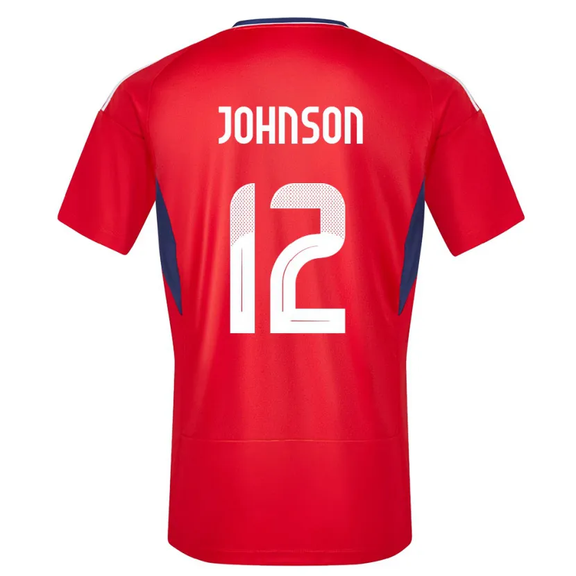 Danxen Børn Costa Rica Shawn Johnson #12 Rød Hjemmebane Spillertrøjer 24-26 Trøje T-Shirt