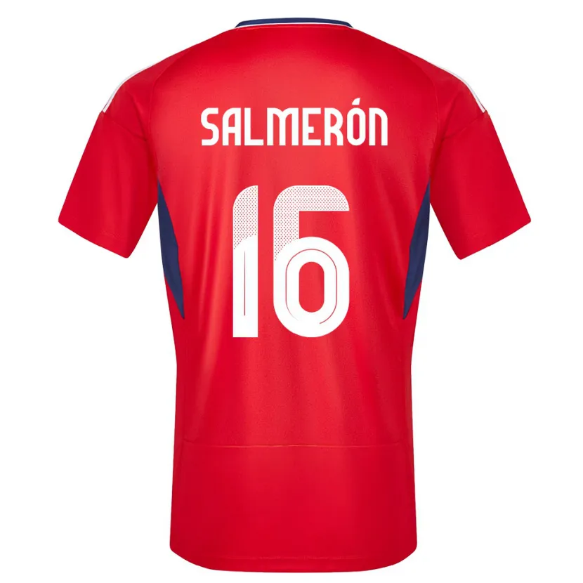 Danxen Børn Costa Rica Andrey Salmeron #16 Rød Hjemmebane Spillertrøjer 24-26 Trøje T-Shirt