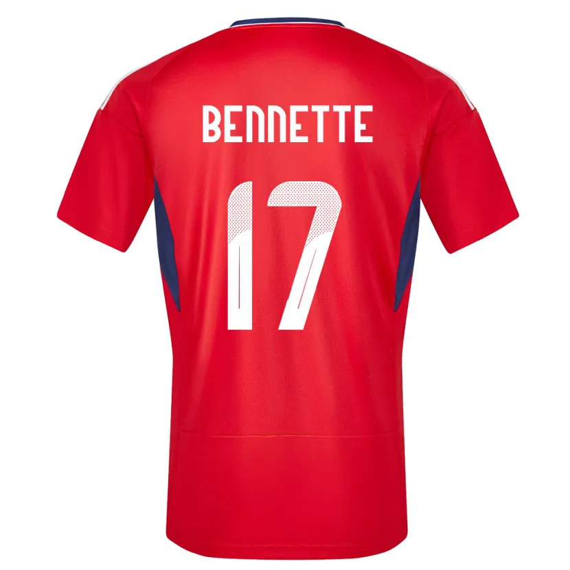 Danxen Børn Costa Rica Jewison Bennette #17 Rød Hjemmebane Spillertrøjer 24-26 Trøje T-Shirt