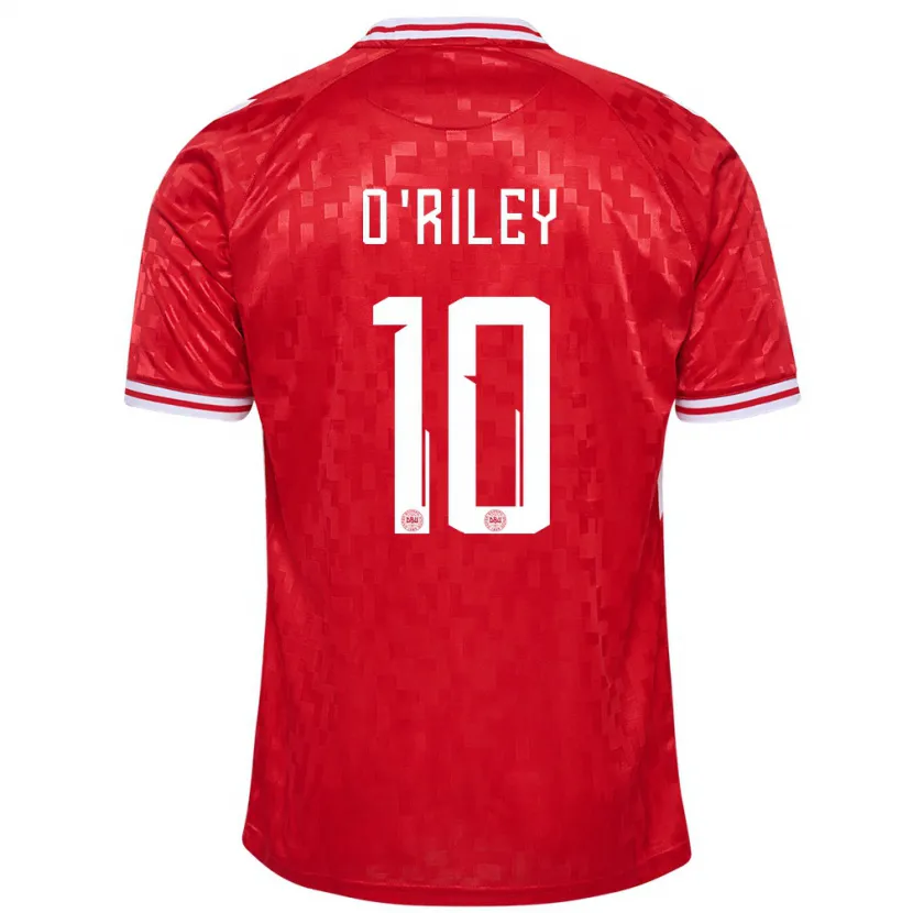 Danxen Børn Danmark Matt O'riley #10 Rød Hjemmebane Spillertrøjer 24-26 Trøje T-Shirt