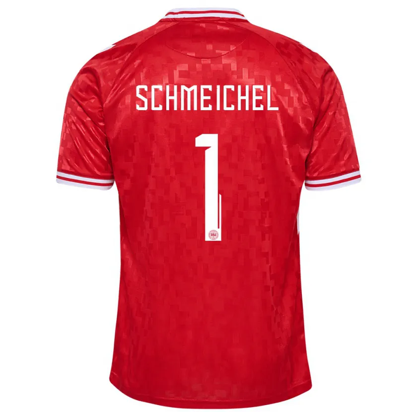 Danxen Børn Danmark Kasper Schmeichel #1 Rød Hjemmebane Spillertrøjer 24-26 Trøje T-Shirt