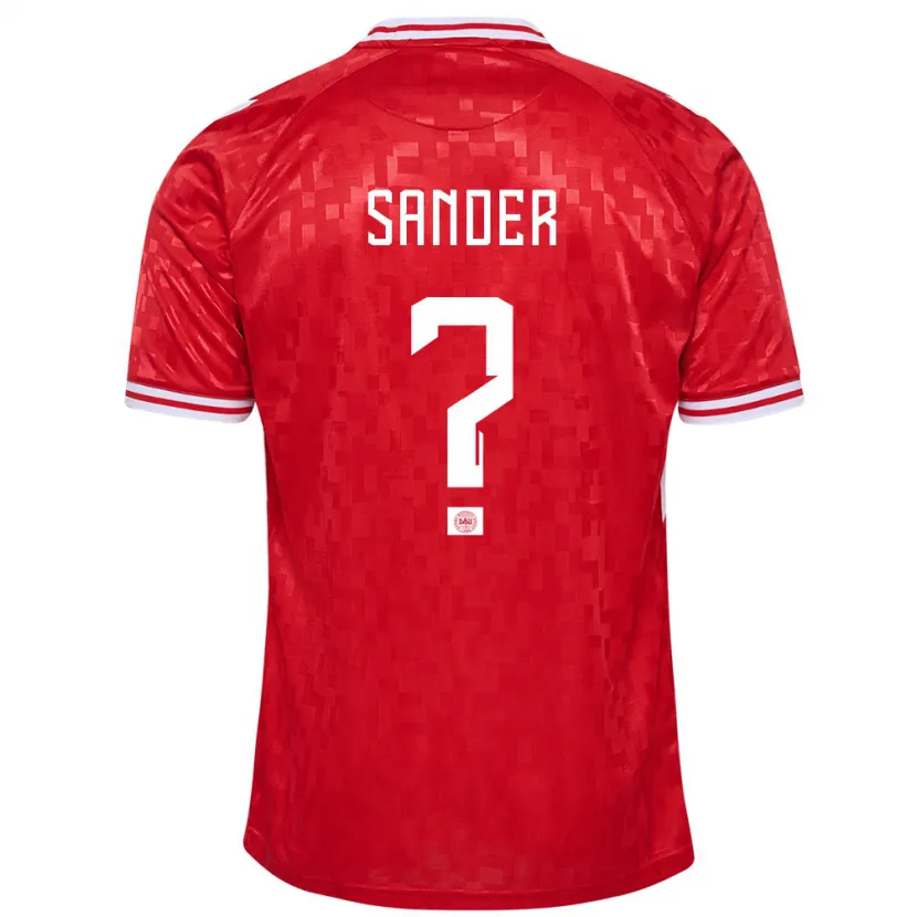 Danxen Børn Danmark Theo Sander #0 Rød Hjemmebane Spillertrøjer 24-26 Trøje T-Shirt