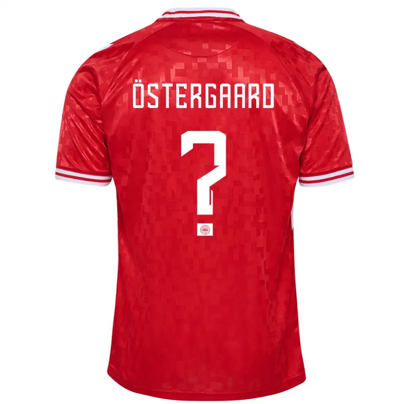 Danxen Børn Danmark Christian Östergaard #0 Rød Hjemmebane Spillertrøjer 24-26 Trøje T-Shirt