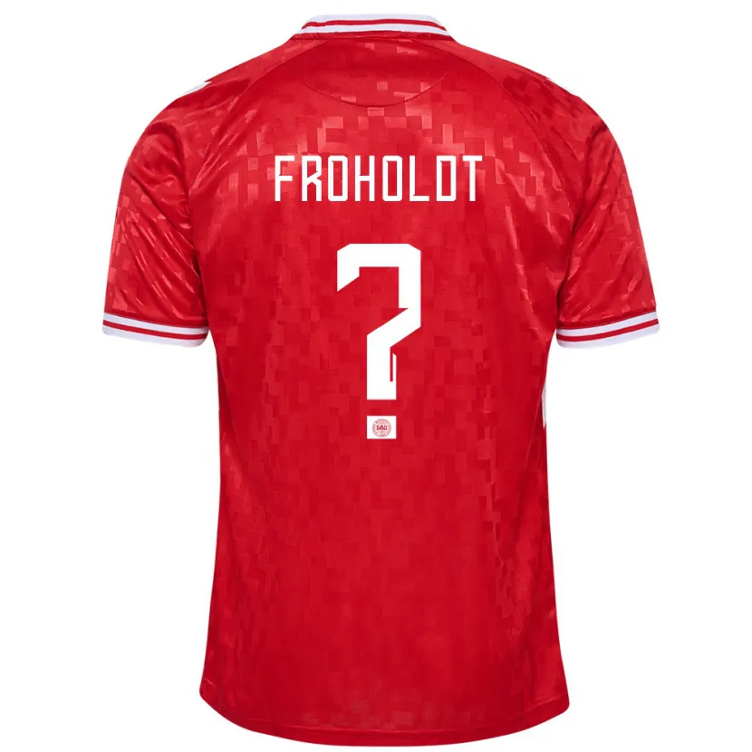 Danxen Børn Danmark Victor Froholdt #0 Rød Hjemmebane Spillertrøjer 24-26 Trøje T-Shirt