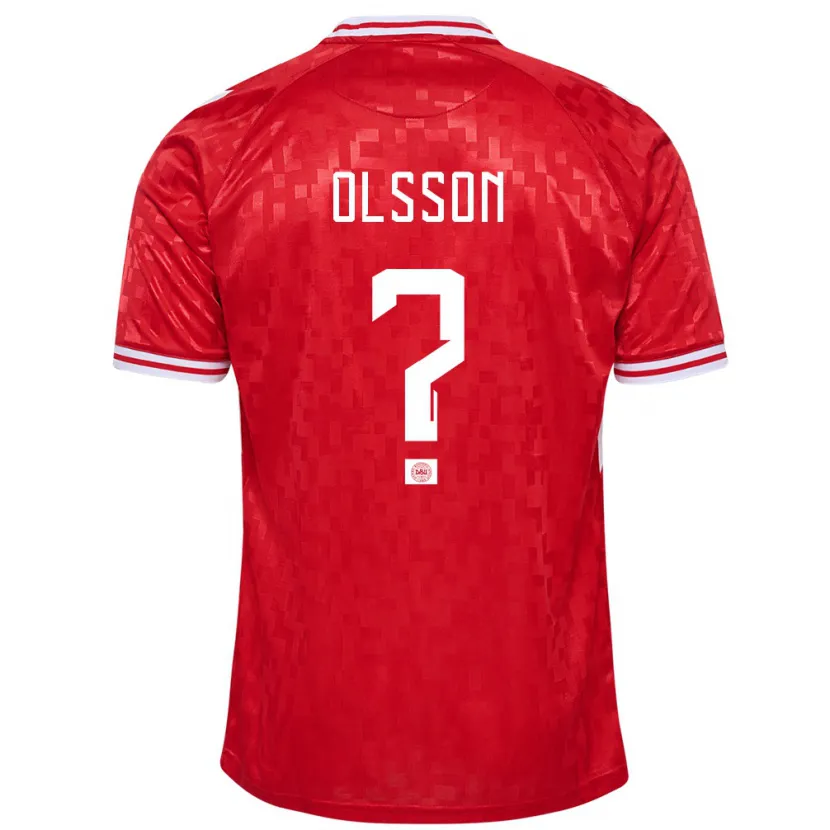 Danxen Børn Danmark Cornelius Olsson #0 Rød Hjemmebane Spillertrøjer 24-26 Trøje T-Shirt