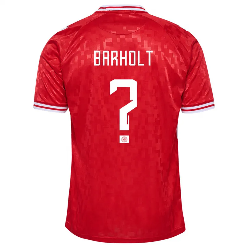 Danxen Børn Danmark Noah Barholt #0 Rød Hjemmebane Spillertrøjer 24-26 Trøje T-Shirt