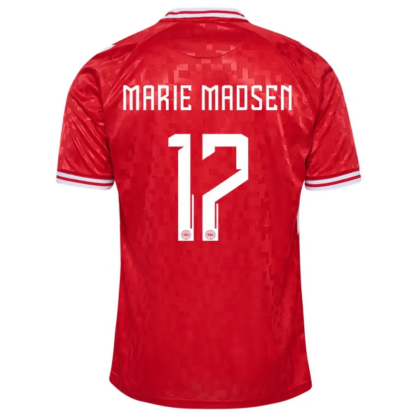 Danxen Børn Danmark Rikke Marie Madsen #17 Rød Hjemmebane Spillertrøjer 24-26 Trøje T-Shirt