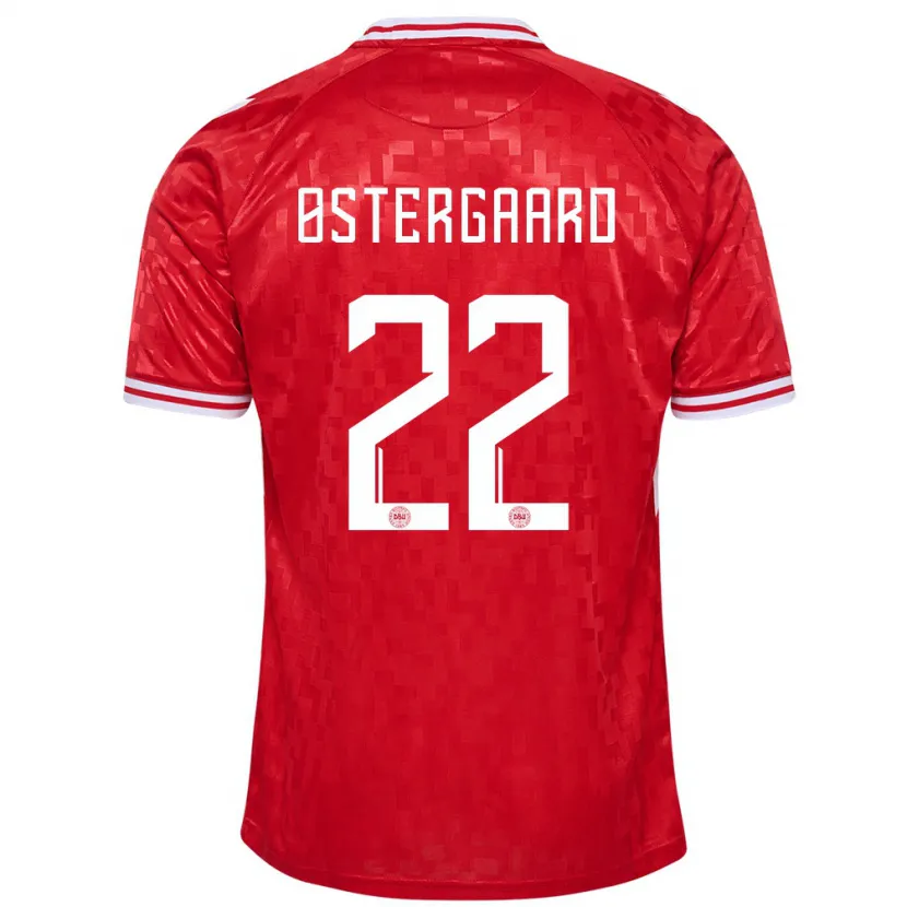 Danxen Børn Danmark Maja Bay Østergaard #22 Rød Hjemmebane Spillertrøjer 24-26 Trøje T-Shirt