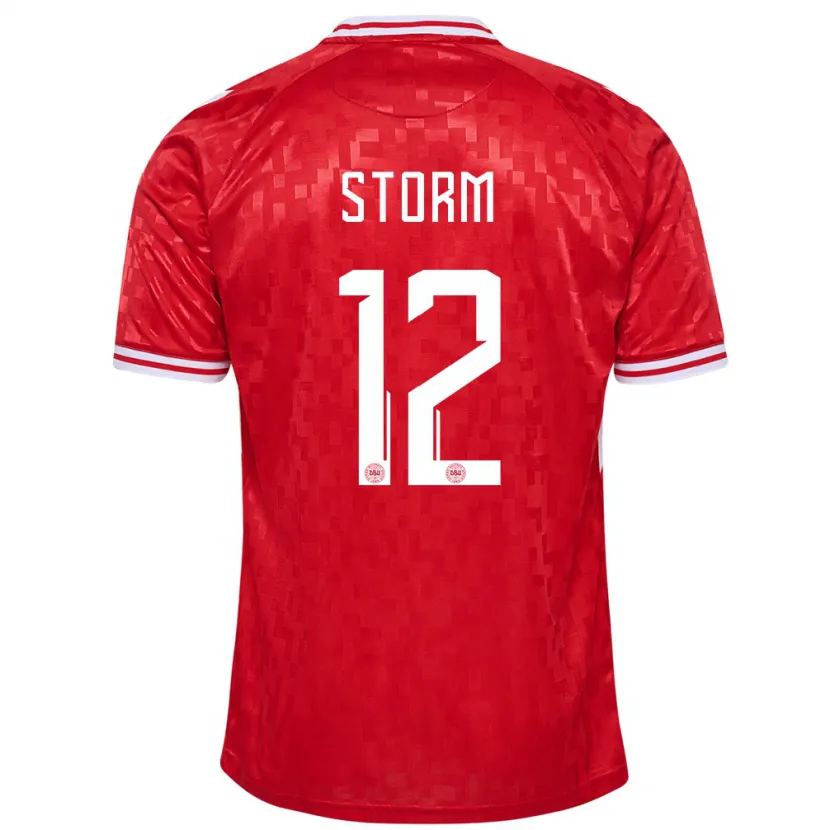 Danxen Børn Danmark Tobias Storm #12 Rød Hjemmebane Spillertrøjer 24-26 Trøje T-Shirt