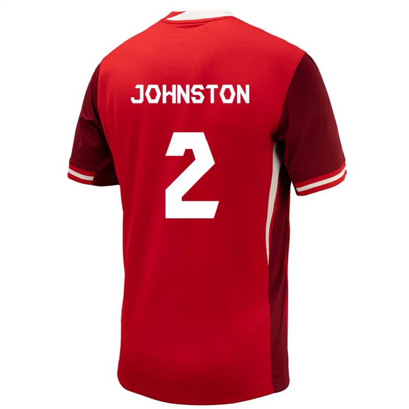 Danxen Børn Canada Alistair Johnston #2 Rød Hjemmebane Spillertrøjer 24-26 Trøje T-Shirt