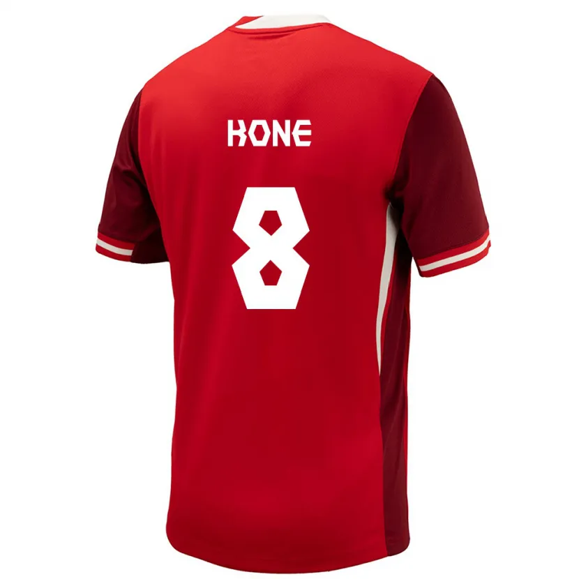 Danxen Børn Canada Ismaël Koné #8 Rød Hjemmebane Spillertrøjer 24-26 Trøje T-Shirt