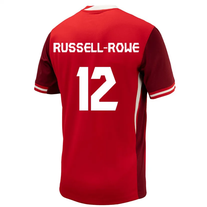 Danxen Børn Canada Jacen Russell-Rowe #12 Rød Hjemmebane Spillertrøjer 24-26 Trøje T-Shirt