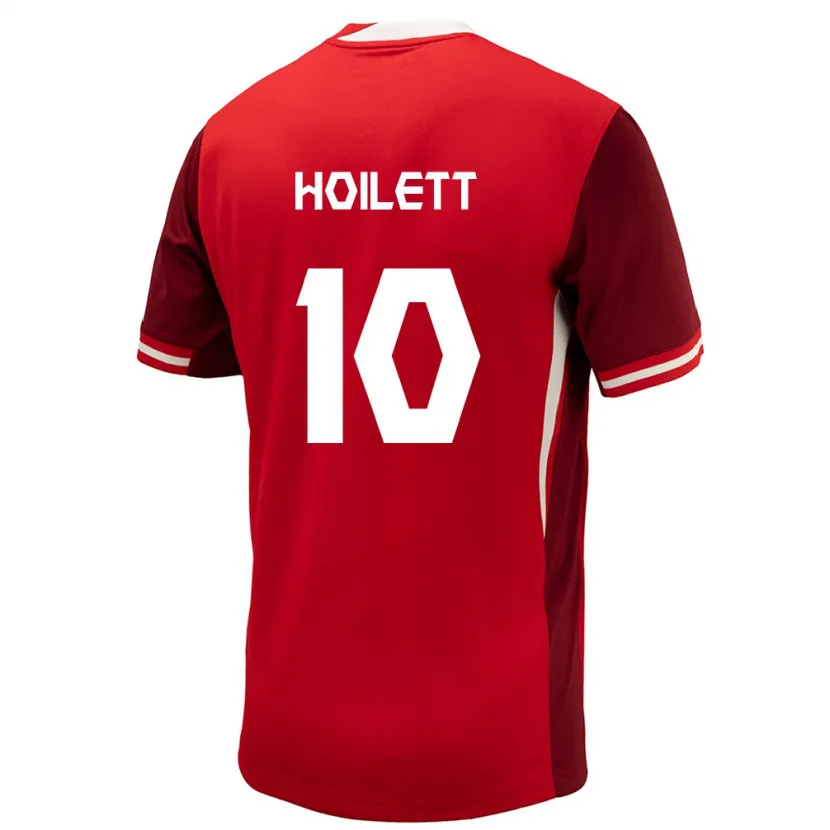 Danxen Børn Canada David Junior Hoilett #10 Rød Hjemmebane Spillertrøjer 24-26 Trøje T-Shirt