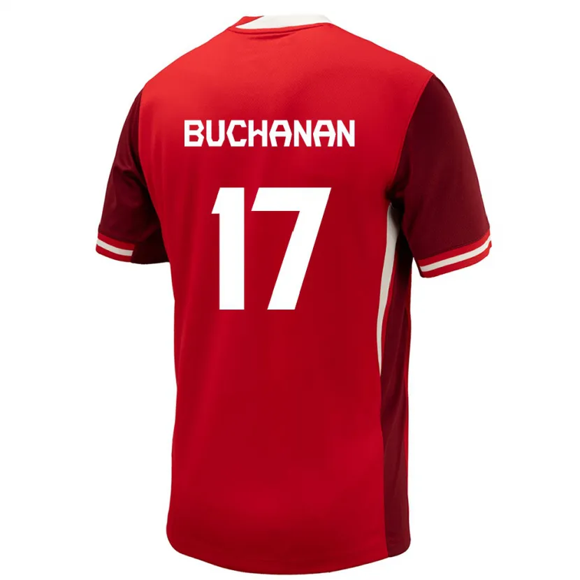 Danxen Børn Canada Tajon Buchanan #17 Rød Hjemmebane Spillertrøjer 24-26 Trøje T-Shirt