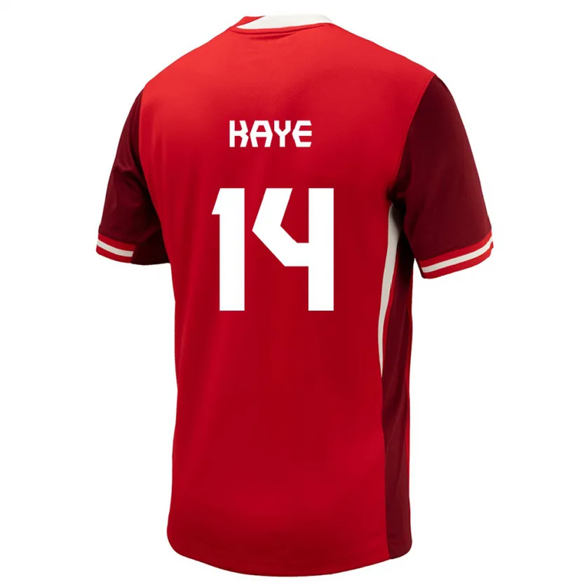 Danxen Børn Canada Mark-Anthony Kaye #14 Rød Hjemmebane Spillertrøjer 24-26 Trøje T-Shirt