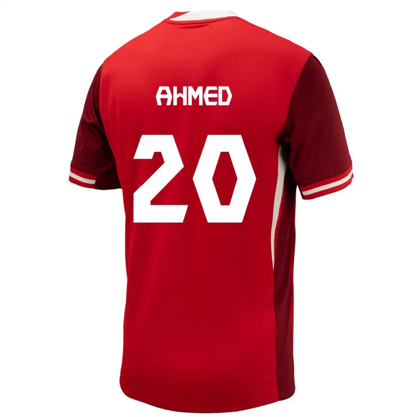 Danxen Børn Canada Ali Ahmed #20 Rød Hjemmebane Spillertrøjer 24-26 Trøje T-Shirt